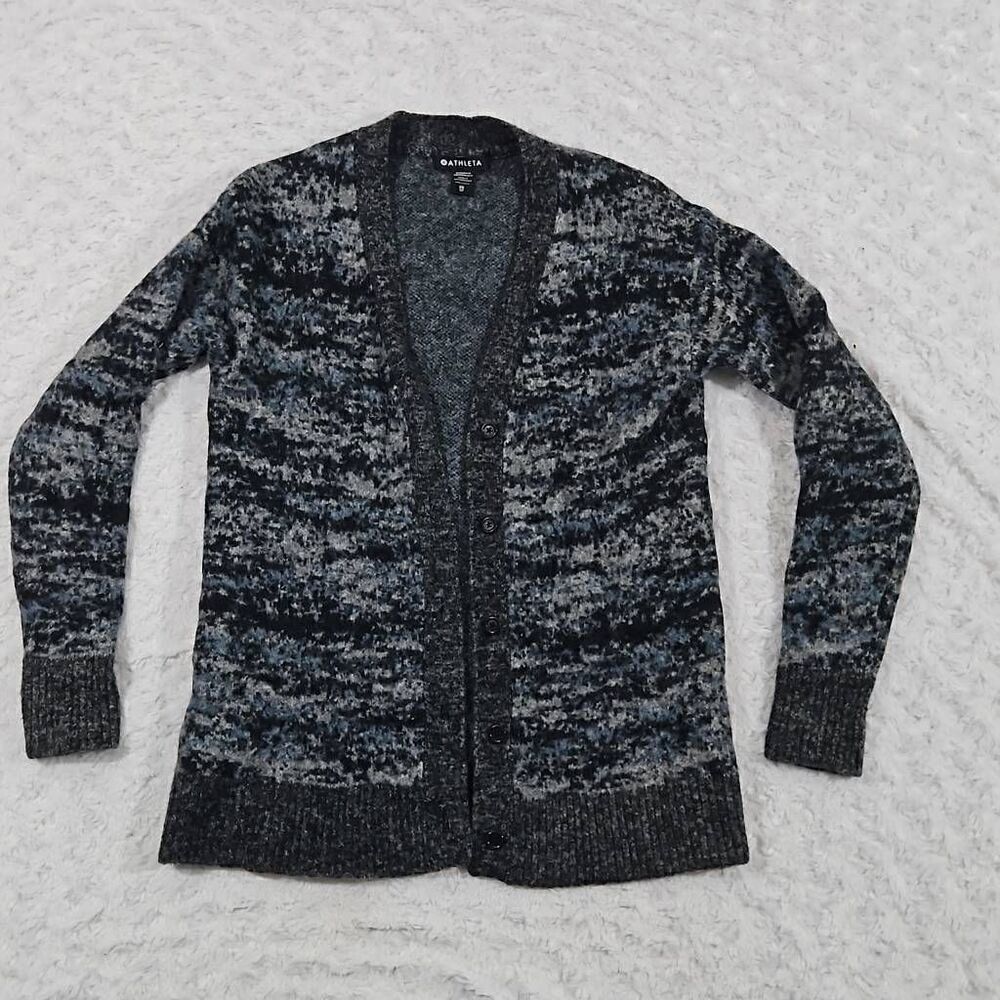 Athleta Womens size XS Westlake textured cardigan Merino wool blend cozy cabin